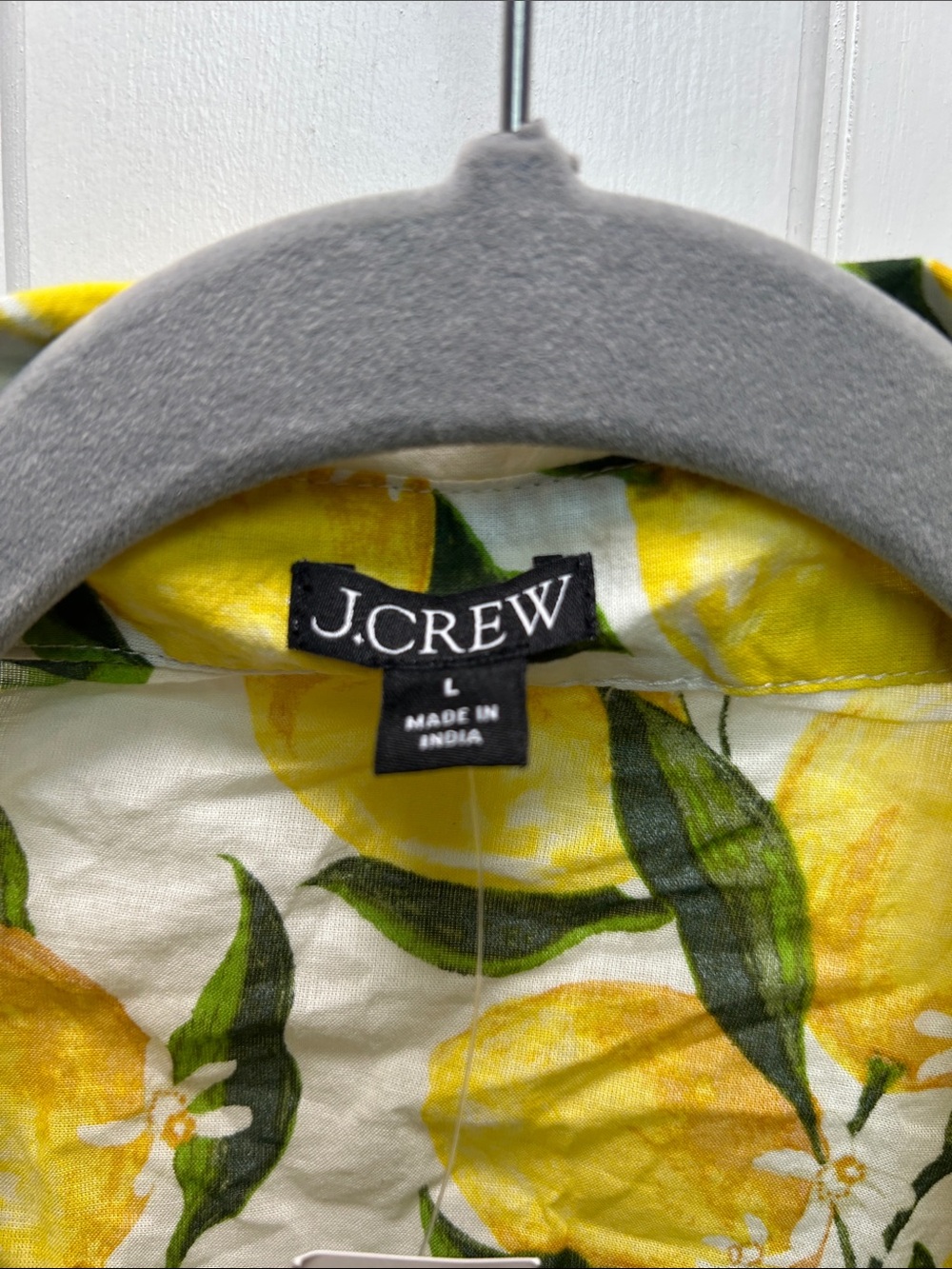 J. Crew Lemon Print Swim Coverup in Yellow and Green on White - Picture 3 of 4